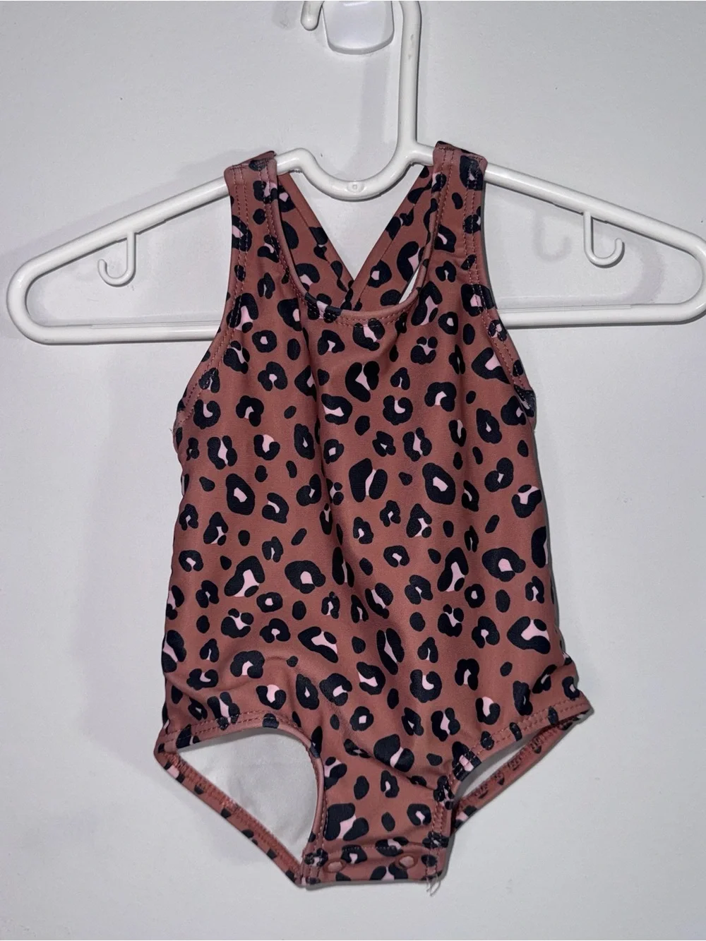 Carter’s Baby Girls 3M Leopard Print One Piece Swimsuit Bow Back